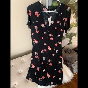 Floral Mini Dress, sz 8 (H&M)